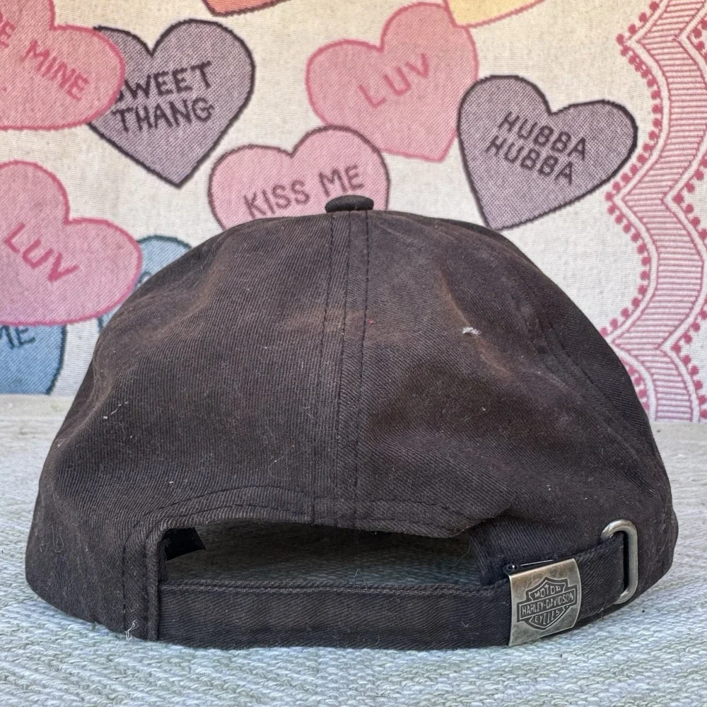 Harley-Davidson Motorcycles Born To Run Black Ball Cap Hat‎ Bedazzled Logo